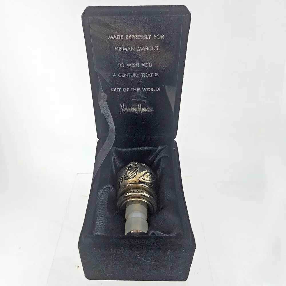 Neiman Marcus Wine Stopper OUT OF THIS WORLD Silverplate Galaxy Solar System